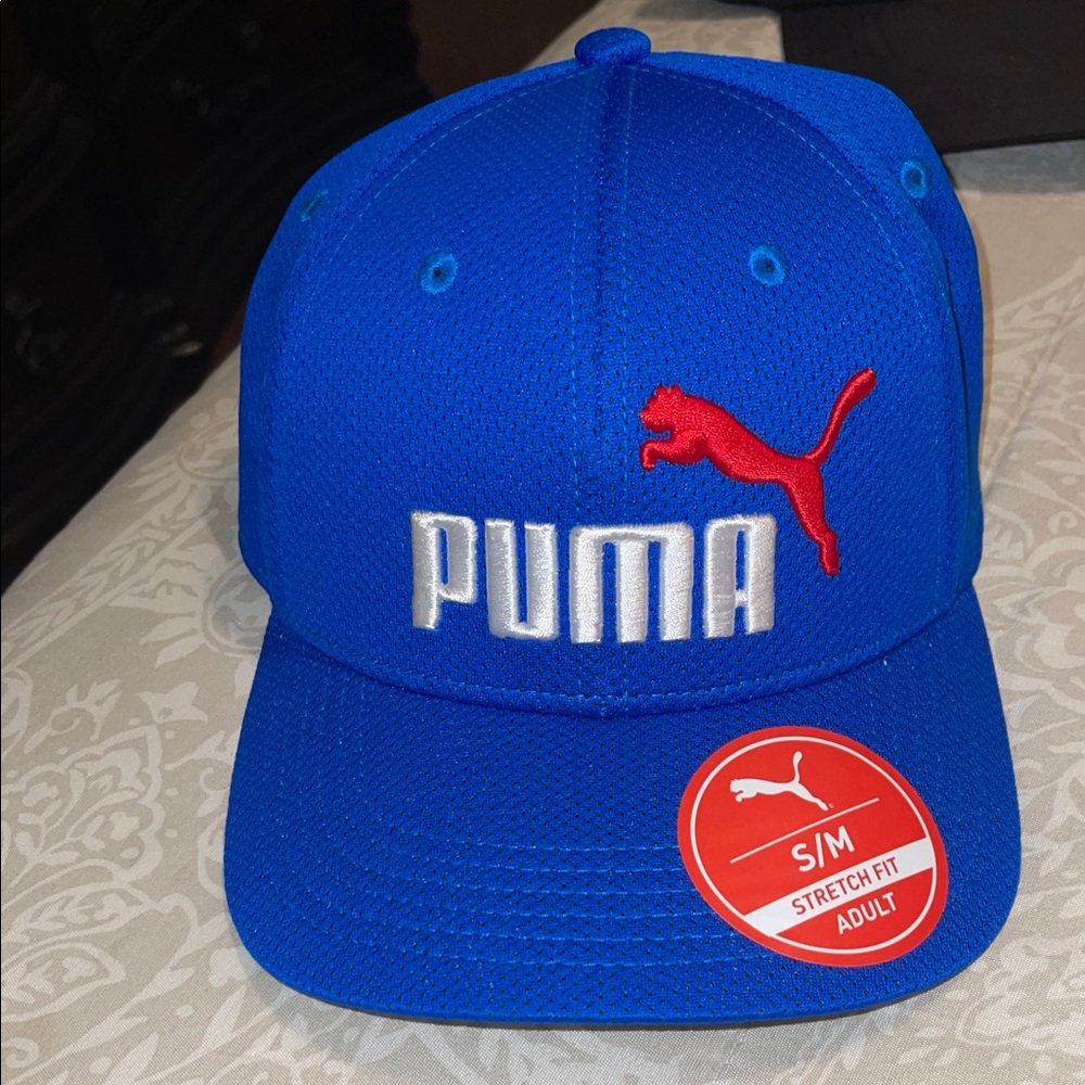 Puma Royal Blue Hat with Bold Red Emblem